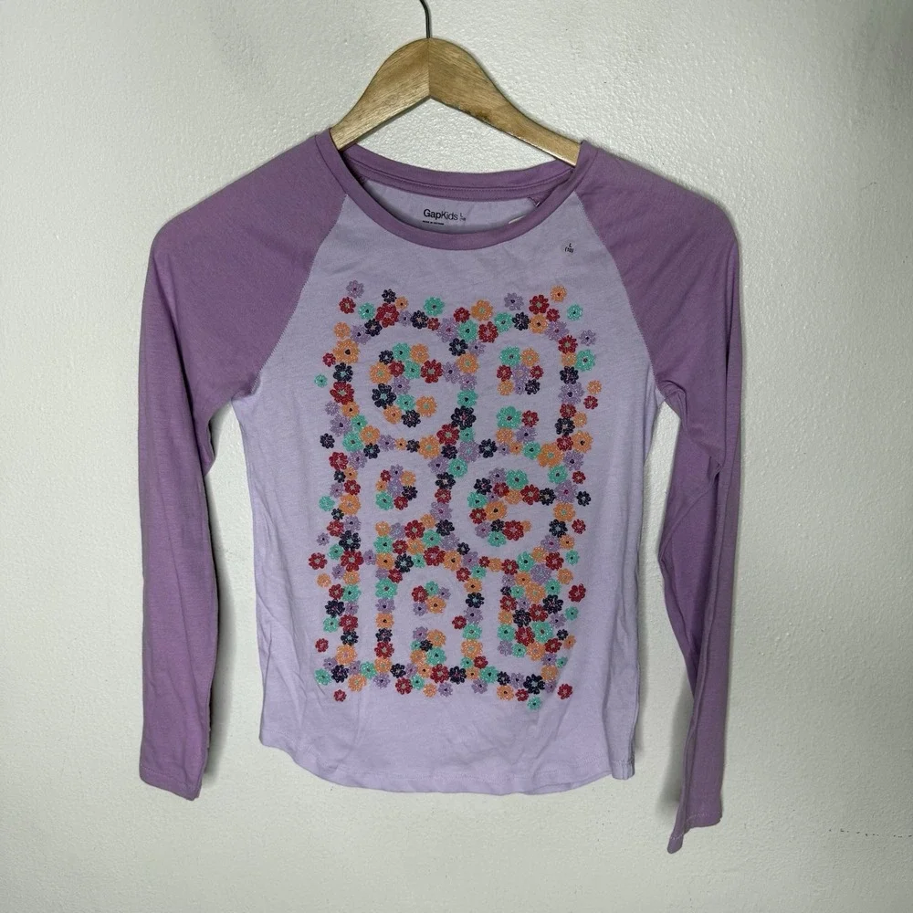 New Gap Kids Bundle Of 4 Cotton T-Shirt Long And Short Sleeve Girls Large 10